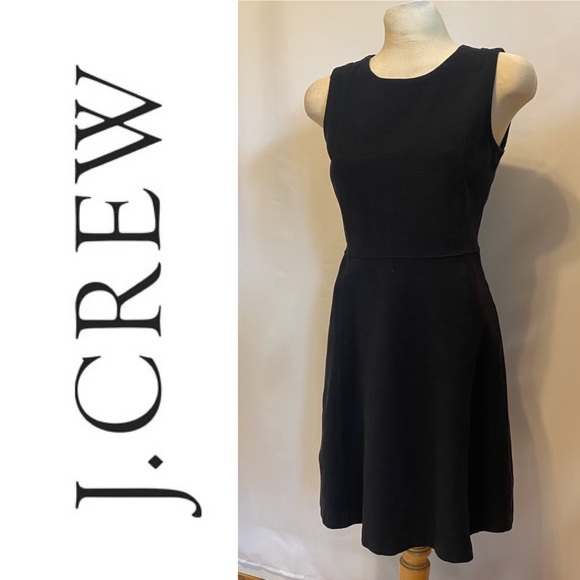 J CREW stretchy fit and flare dress in black - Picture 3 of 7